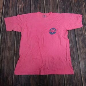 Vintage Vuarnet Shirt Mens Large Pink Single Stitch Logo Made USA 80s Ski